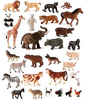 Домашние и дикие животные, 30 фигурок Miniland