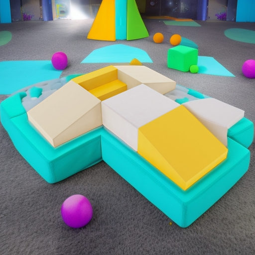 Мягкие игровые блоки Звездолет Pastel Romana