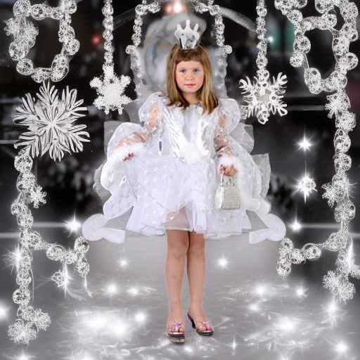 Карнавальный костюм Принцесса СЕРЕБРЯНАЯ СНЕЖИНКА, рост 128 Lipta TDP