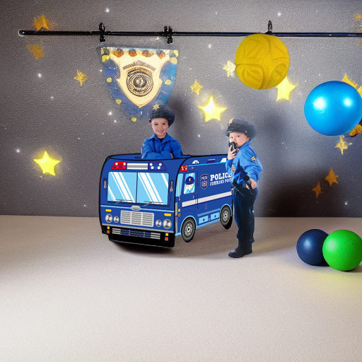 Игровой домик Полицейский фургон с шариками