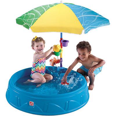 Бассейн для малышей с зонтиком Step 2