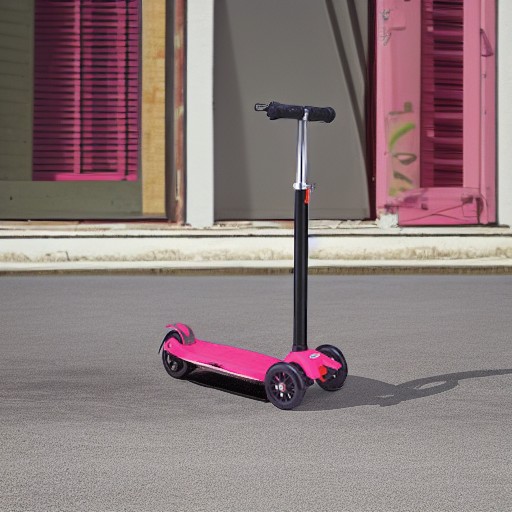 Самокат четырехколесный розовый Moove&Fun