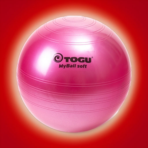 Гимнастический мяч TOGU My Ball Soft 55 см красный перламутровый