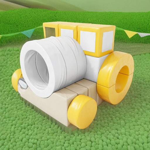 Мягкие игровые блоки Трактор Pastel Romana