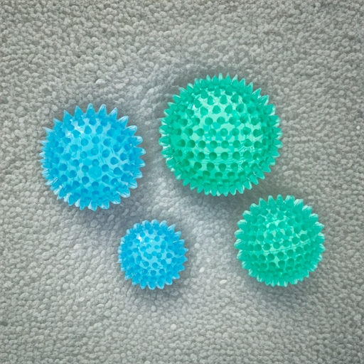 Мяч жесткий массажный ReflexBall голубой 6 см Ledraplastic