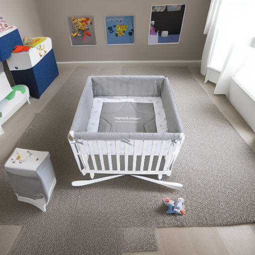 Детский квадратный манеж 100х100 см с бампером Rock Star Baby, белый Roba