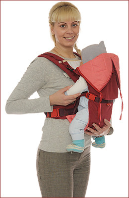 Рюкзак-кенгуру BabyActive Lux, вишневый Чудо-Чадо