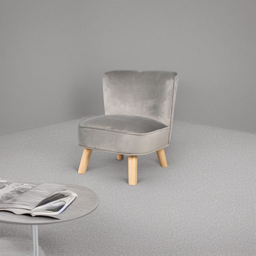 Детское велюровое кресло Lil Sofa серое Roba