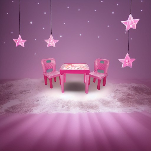 Набор из стола и стульчика Pilsan розовый