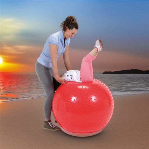 Мяч гимнастический фитбол массажный Therasensory 100 см красный Ledraplastic