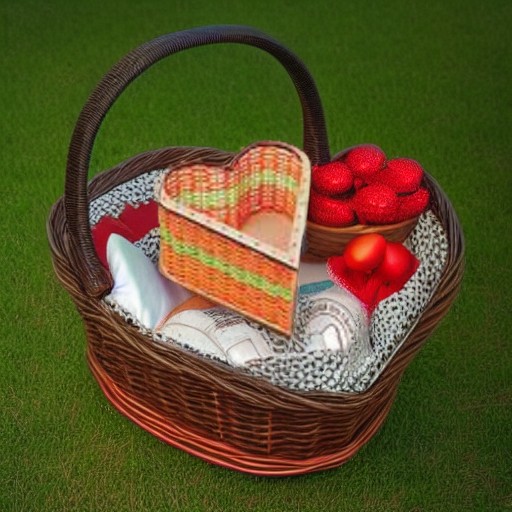 Корзинка из ротанга средняя СЕРДЕЧКО (набор N 14) Каррас