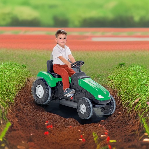 Педальная машина Трактор MEGA зеленый Pilsan