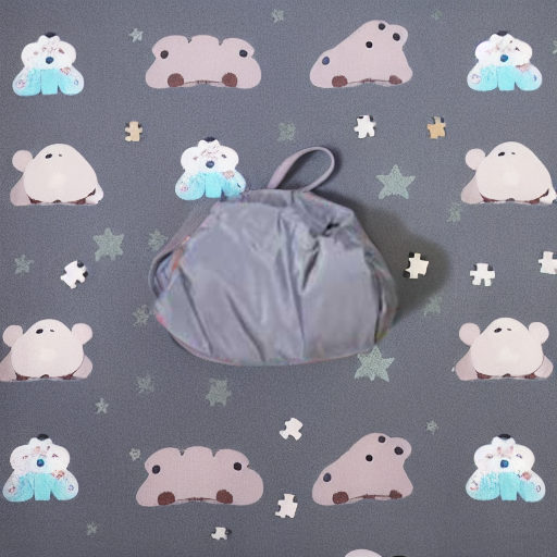 Коврик-сумочка, серый/ мишки Чудо-Чадо