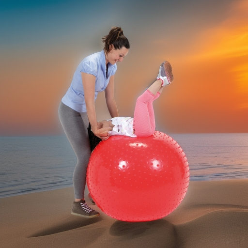 Мяч гимнастический фитбол массажный Therasensory 100 см красный Ledraplastic