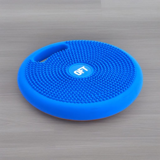 Массажно-балансировочная подушка с ручкой 34 см синяя