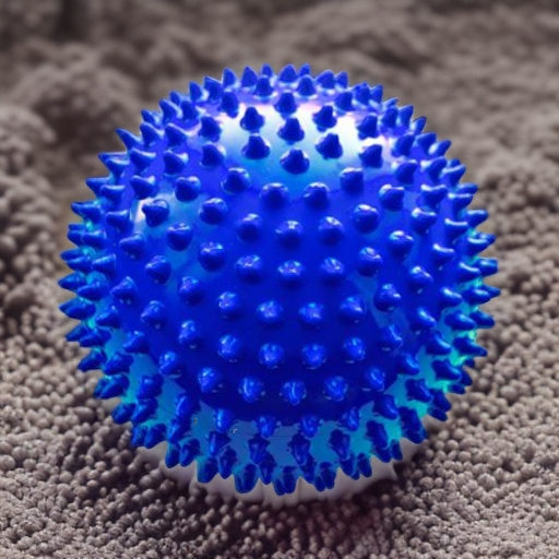 Мяч мягкий массажный ЕЖИК 12 см, синий МалышОК