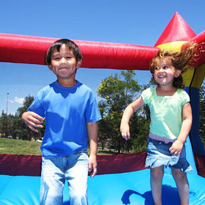 Надувной батут СУПЕР ПРЫЖОК с горкой Happy Hop