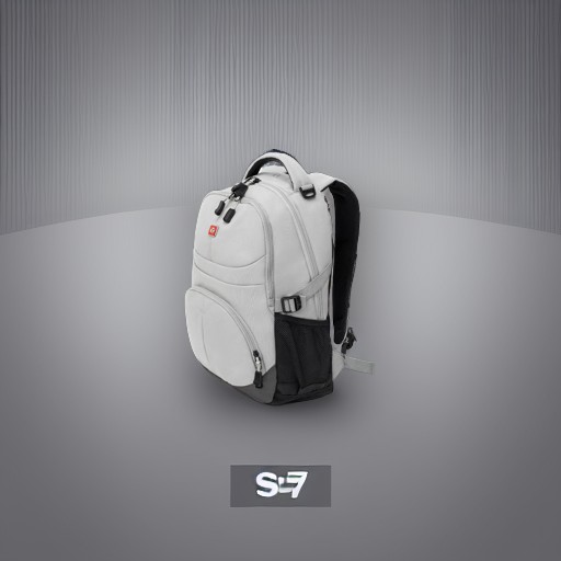 Рюкзак S-07 универсальный уплотненная спинка облегченный светло-серый, 46х32х15 см