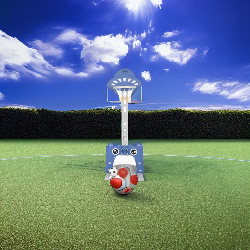 Стойка баскетбольная Марсик с кольцебросом и футбольными воротами синяя