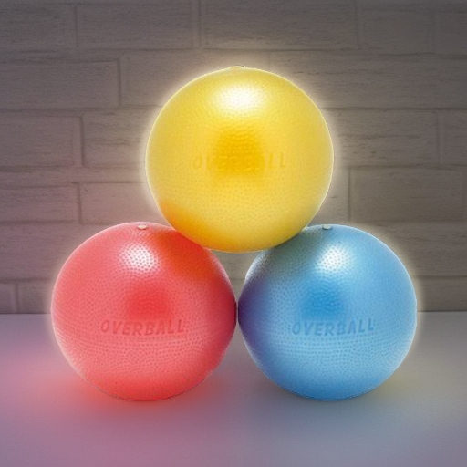 Мяч легкий OVER BALL 23 см красный Ledraplastic