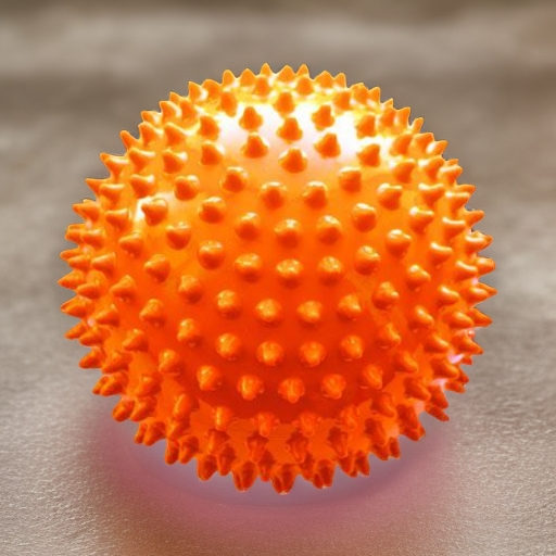 Мяч мягкий массажный ЕЖИК 12 см, оранжевый Альпина Пласт