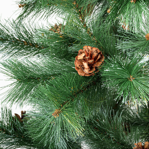 Ель искусственная Velvet Pinewood 150 см, с инеем и шишками