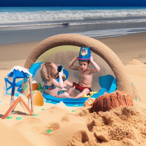 Песочница-ракушка MAXI голубая Paradiso