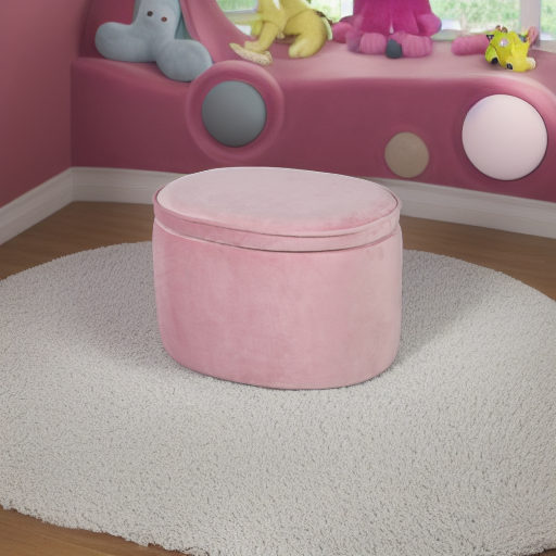 Детский велюровый овальный пуфик Lil Sofa розовый Roba