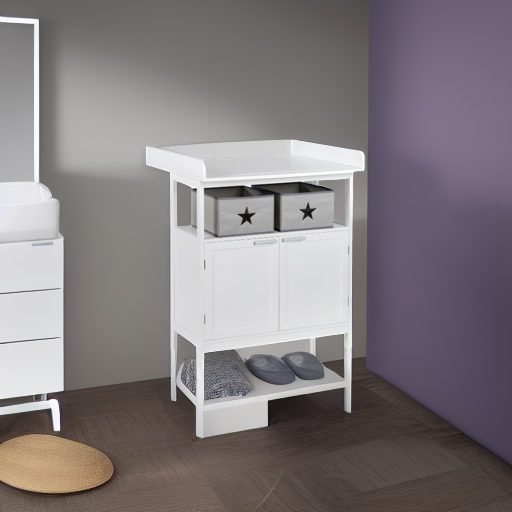 Пеленальный комод с шкафчиком Hamburg белый Roba
