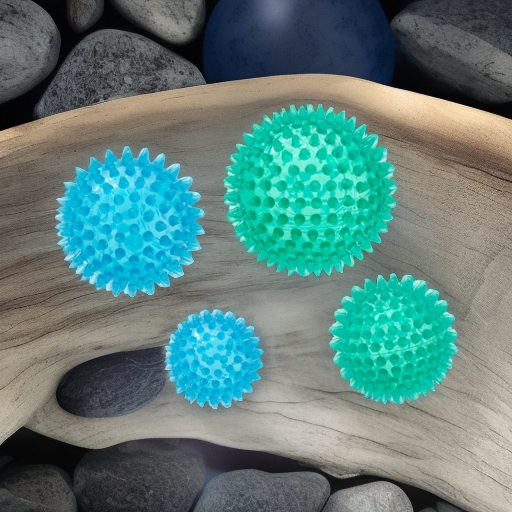 Мяч жесткий массажный ReflexBall голубой 9 см Ledraplastic