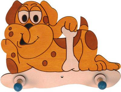 Вешалка настенная ПЕСИК, 2 крючка Pomy Toys