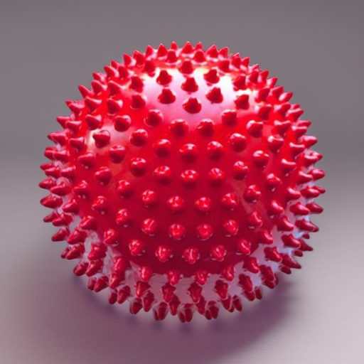 Мяч мягкий массажный ЕЖИК 18 см, красный Альпина Пласт