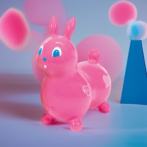 Попрыгун ЗАЙЧИК RAFFY, розовый Ledraplastic