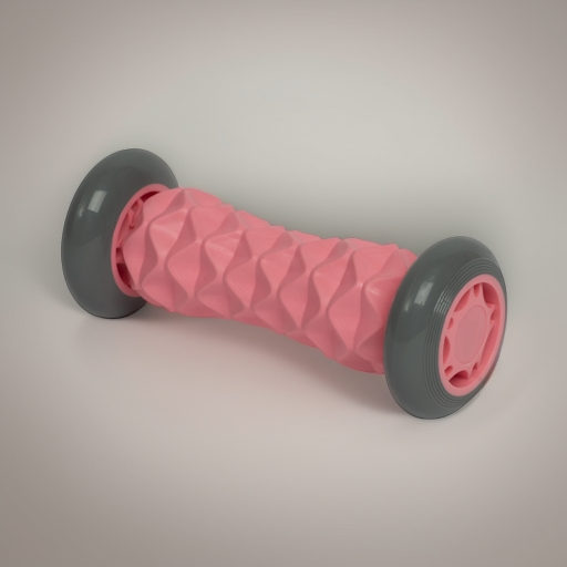 Роликовый массажер 17 см розовый