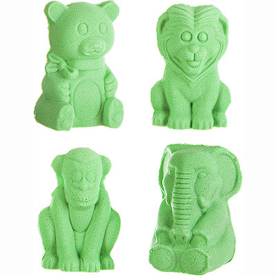 Марсианский песок 500 г зеленый, 4 формочки Bondibon