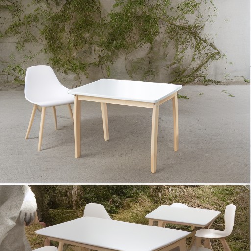 Детский стол белый/натуральный Roba