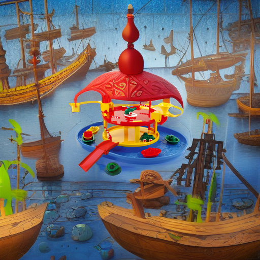 Набор Viking City Порт 2-х уровневый с гаванью