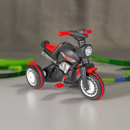 Педальный мотоцикл Cobra Black черный Pilsan