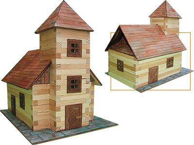 Модель деревянная ЦЕРКОВЬ Walachia