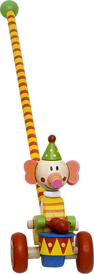 Игрушка-каталка деревянная Клоун Woody