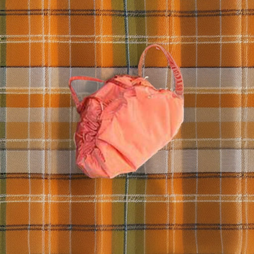 Коврик-сумочка, оранжевый/бежевая шотландка Чудо-Чадо