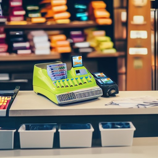 Кассовый аппарат с банкнотами, монетами и банковскими картами (евро) Miniland