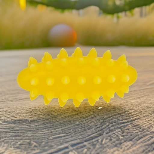 Мяч массажный овальный Дикий огурец МалышОК желтый