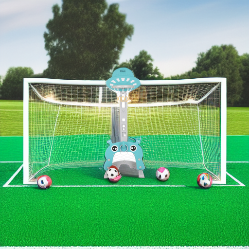 Стойка баскетбольная Марсик с кольцебросом и футбольными воротами зеленая