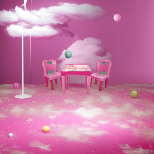 Набор из стола и стульчика Pilsan розовый