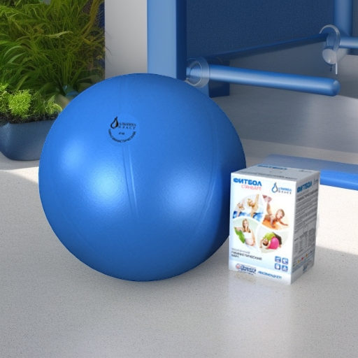 Мяч гимнастический медицинский ФИТБОЛ СТАНДАРТ 55 см, голубой Альпина Пласт