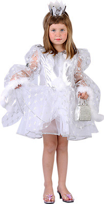 Карнавальный костюм Принцесса СЕРЕБРЯНАЯ СНЕЖИНКА, рост 128 Lipta TDP