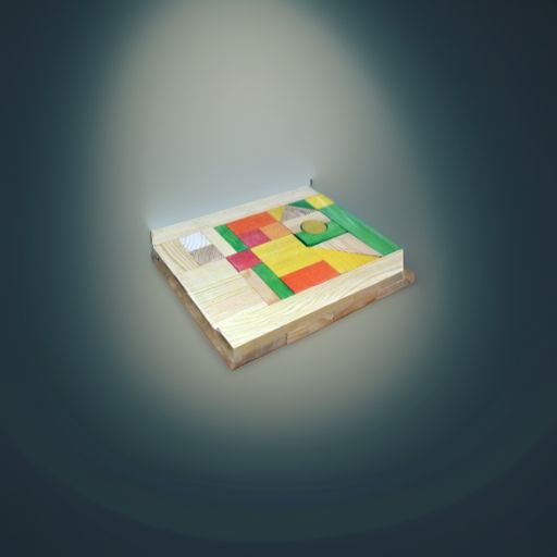 Конструктор деревянный ПОСТРОЙ СВОЙ ГОРОД цветной, 51 деталь ТД Дворики