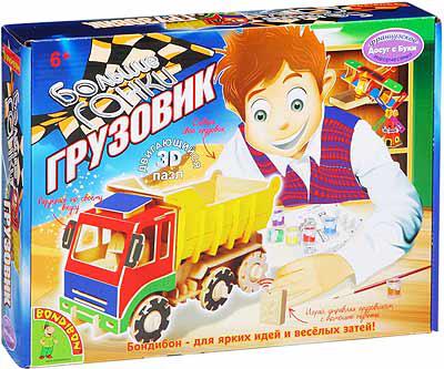 Деревянный 3D-пазл ГРУЗОВИК с движением Bondibon