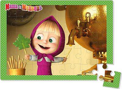 Мягкие пазлы МАША И САМОВАР (Маша и Медведь) Vladi Toys